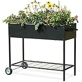 MIXC Raised Garden Bed, Metal Elevated Outdoor Planter Box for Backyard & Patio,Large Planter for...
