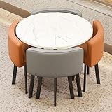 Design versatile salvaspazio: se hai poco spazio, questa è la scelta perfetta. Quando le quattro Sedie sono combinate, richiede solo 1 metro quadrato di spazio, rendendolo ideale per piccole aree. Goditi una comoda disposizione dei posti a sedere per quattro, con solo 1,65 metri quadrati necessari. Perfetto per sale da pranzo, cucine o spazi abitativi compatti.