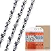 Savior 14 Inch (35 cm) Chainsaw Chain Compatible with Makita DUC353, Bosch AKE 35S, 3/8" LP .043" Gauge 52 Links Replacement Chain Compatible with Einhell, Husqvarna, Oregon and More, 3 Pack