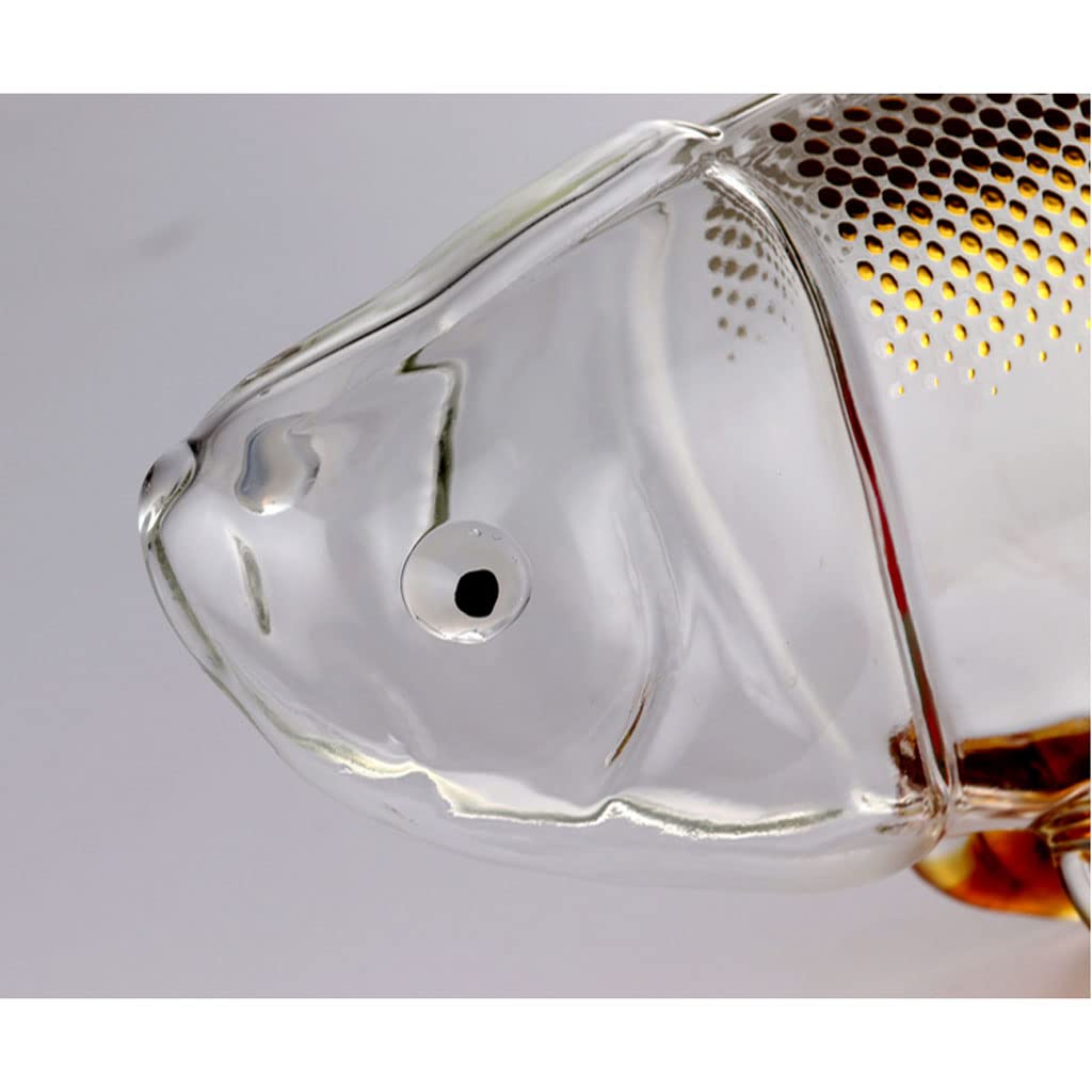 Decantador, Licor Decantador de whisky con forma pez Botella vino(1000ml/33.8oz)