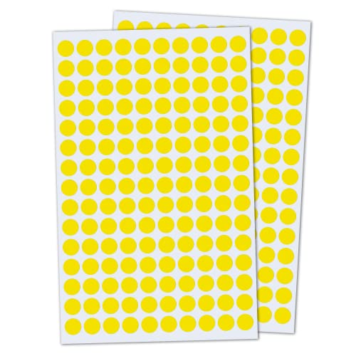 Image of 3000 Pack, 0.375 inch Round Color Coding Circle Dot Sticker Labels - Yellow