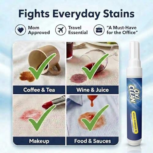 OxiClean On The Go Stain Remover Pen, 0.74 Fl Oz – Instant Travel Stain Cleaner for Clothes, Food, Wine, Coffee, Makeup, Portable & Easy Use - image 8