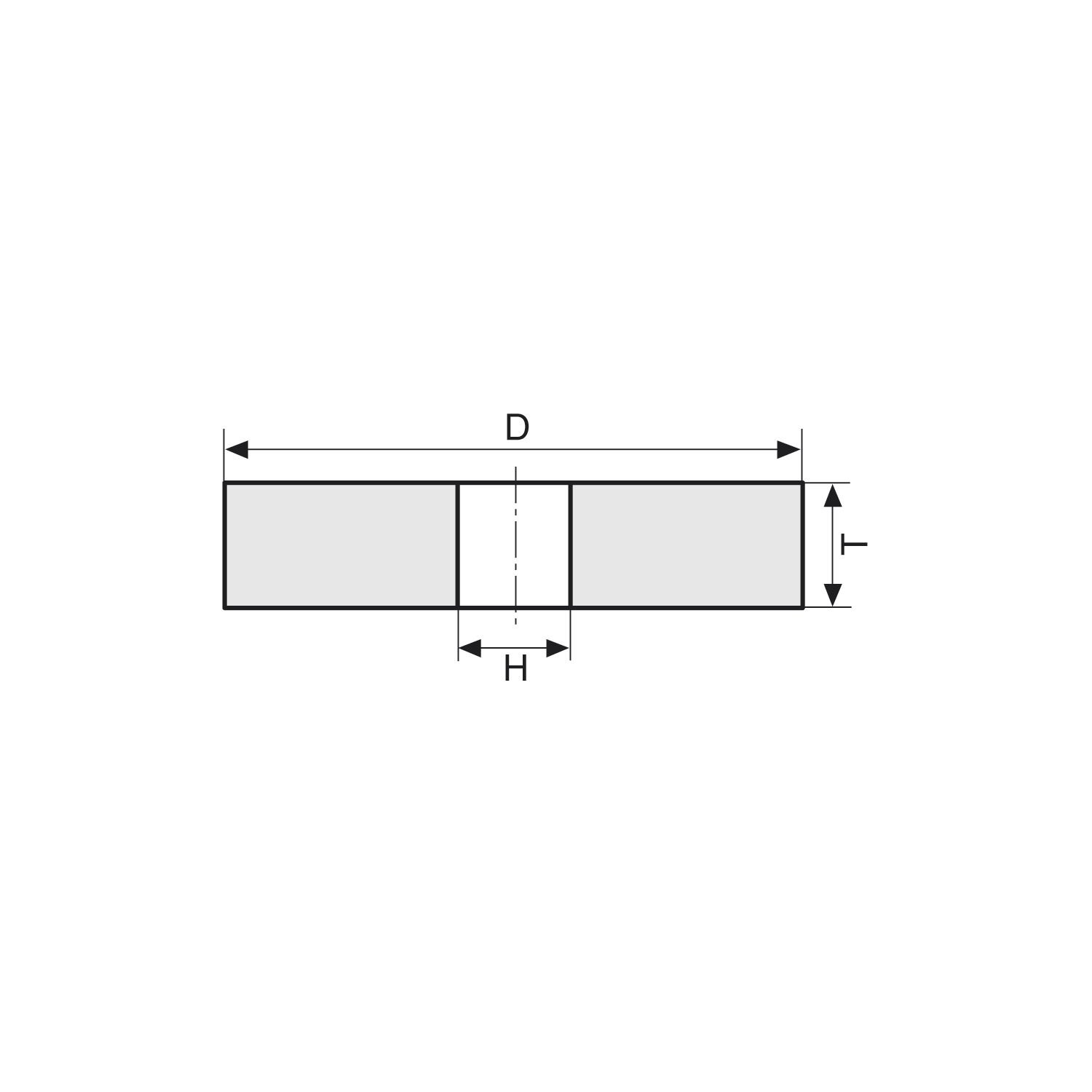 TYROLIT 2693 Grinding Disc, Normal Corundum, Shape 1, Straight, Grain 60, 150 x 20 x 32 mm