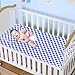 Buffalo Plaid White Blue Yellow Cooling Baby Washable Mattress 28
