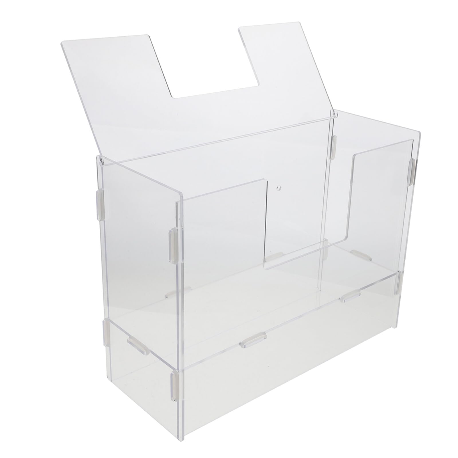 MUELODSIC Rabbit Hay Feeder Acrylic Groove Large Capacity Hay Rack with Litter Box Attachment for Guinea Pigs and Small Animals