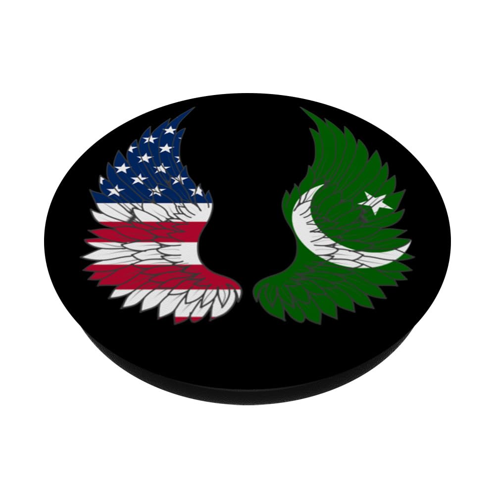 Pakistan Flag Independence Day American Pakistani August 14 PopSockets Adhesive PopGrip, Black - Image 2