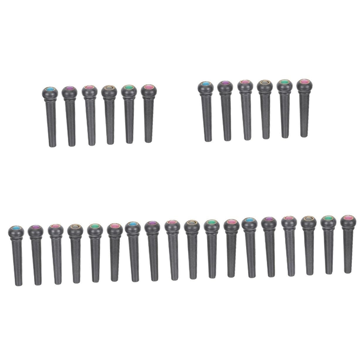 ifundom 30pezzi Perni Per Ponte Chitarra Plastica Accessori Per Chitarra Folk Pin Di Fissaggio Corde Pratico e Leggero Per Musicisti