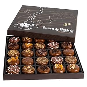 25 Valentines Chocolate Covered Cookies Gift Basket, Gourmet Candy Gift Box for Food Delivery, Cookie Gifts for Men Women Kids and Friends