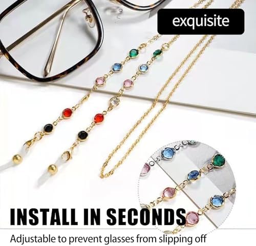 Brilketting - Brillenketting - Ketting Voor Bril - Natuur Pareltjes Look Blauw Brilketting - Brillenketting - Ketting Voor Bril - Natuur Pareltjes Look Blauw