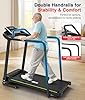 Redliro Walking Treadmill with Long Handrail for Balance, Recovery Fitness Exercise Machine Foldable for Home use with Holder for Phone & Cup,LCD Display, 300 lbs Capacity