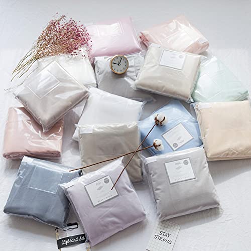 Housse de couette 100% coton lavé bleu ensemble de literie chic