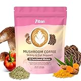 Slim Mushroom Coffee, Instant Coffee with Berberine, Cinnamon, Yerba Mate, Turmeric, & More for Skinny, Metabolism Boost - 30 Servings