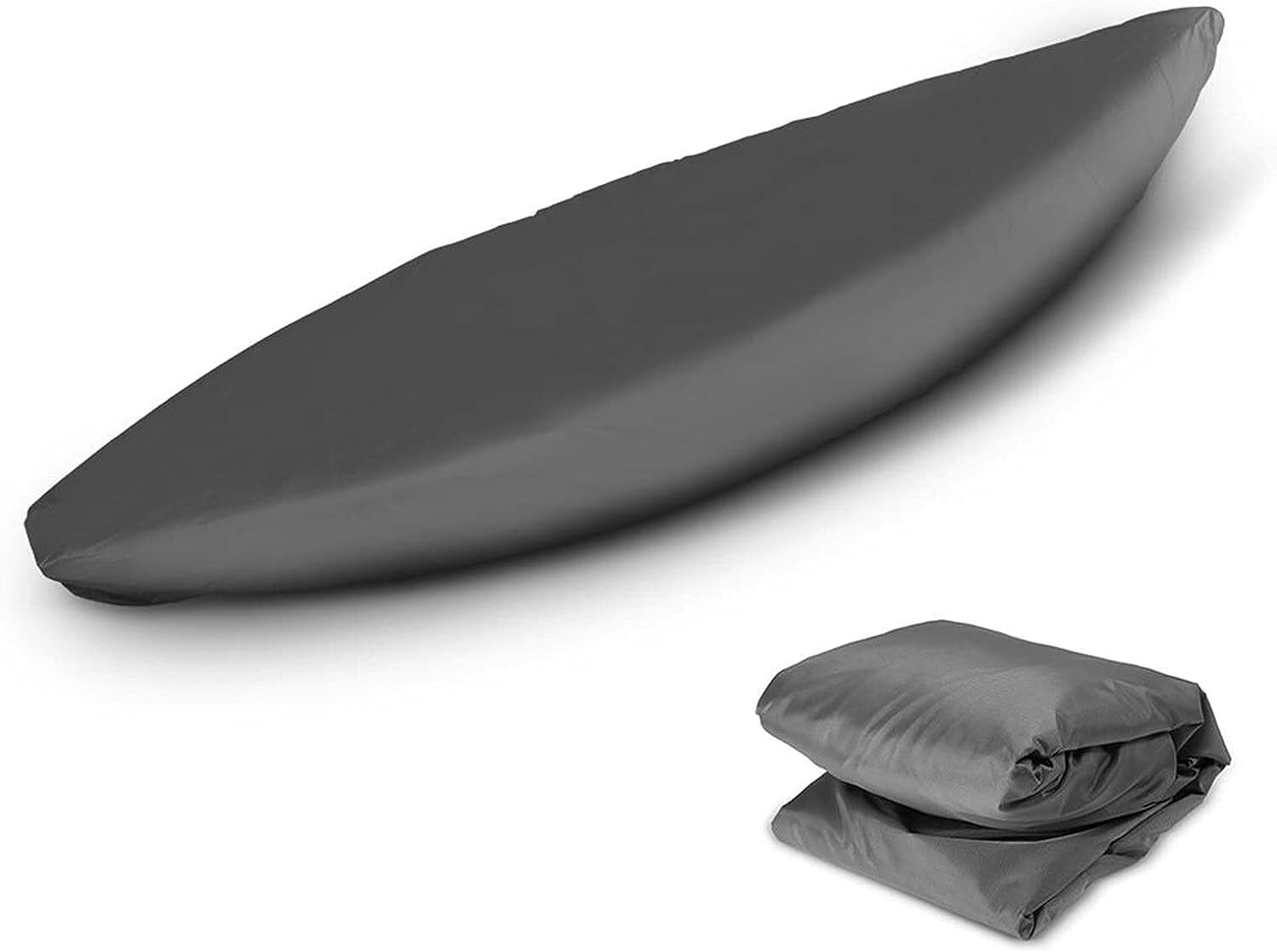 Telo Copri Barca，Telo Barca, Copertura per Kayak da Esterno 210D, Impermeabile, Protezione UV, per Canoa, Copertura per raft, a Forma di V, Impermeabile (Nero,
