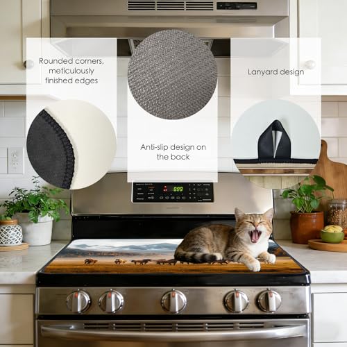 Image of Nuxovilar Horses Mountain Stove Cover Diatom Mud 20.47x28.34 In