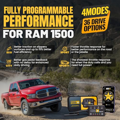 Image of PEDAL COMMANDER for Dodge Ram Truck 2005-2006 Throttle Response Controller - Not compatible w /Classic models, Plug-and-Play, Throttle Controller Performance Upgrade, Ram Truck Accessories