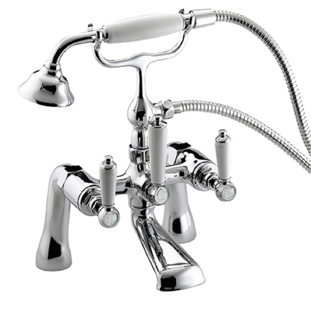 Bristan Renaissance Bath Shower Mixer Bathroom Taps, Chrome Plated (Rs2 Bsm C)