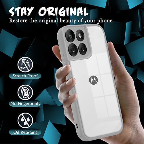 V-TAN Store V-TAN Motorola Edge 60 Fusion Clear Case Gray - Image 3