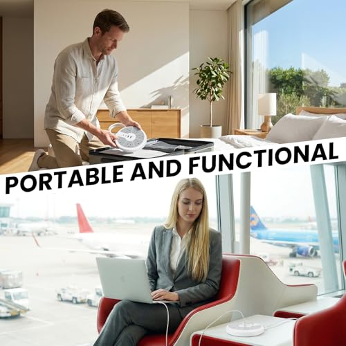 Regleta ultrafina con 6 tomas, protector de sobretensión y 3 puertos USB, incluyendo USB-C de carga rápida miniatura 7