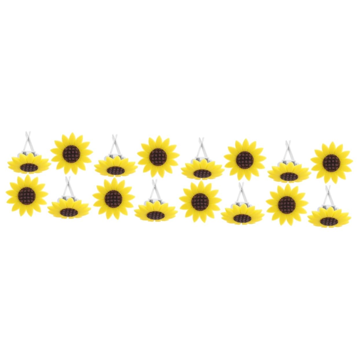 GLEAVI 16pezzi Clip Auto Sunflower Da Decorazioni Per Ventilazione Auto Profumatore Clip Design Creativo e Adorabile Per Fresco e Profumato