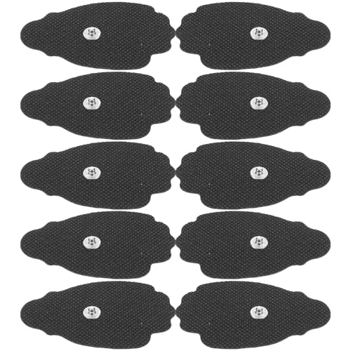 GALPADA Almohadillas multifunción de silicona negra para electroestimuladores, 10 parches reutilizables para masaje en articulaciones y espalda