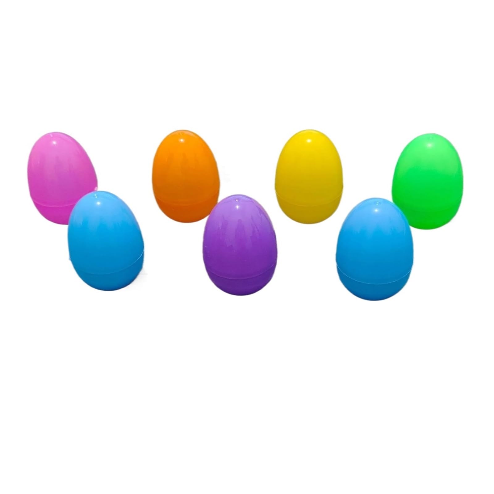 ZYAYNG 24pcs Fillable Easter Eggs Color Plastic Open Eggshell Candy Packing Box Party Home Decoration Hunt Game Favor For Easter