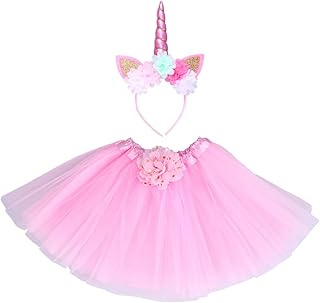 jojofuny Fantasias De Halloween Para Meninas Vestido Infantil Roupas Para Meninas Fantasias De Unicórnio Fantasias De Fadas Para Meninas Unicórnio Menina Tutu Saia Roupas Bandana Vestido
