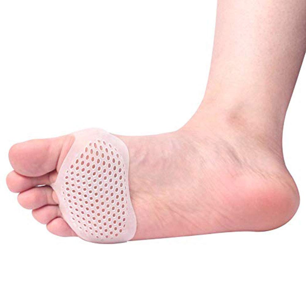 Pedimend - Cuscino per avampiede traspirante, in gel, per scarpe con tacco alto, per uomini e donne, cuscinetti in gel per scarpe in gel, inserti per metatarsalgia, perfetti per corridori, 2 paia.,