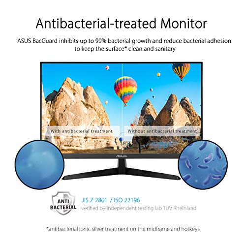 Asus Vy279He 27” Eye Care Monitor, 1080P Full Hd, 75Hz, Ips, 1Ms, Adaptive-Sync, Eye Care Plus, Color Augmentation, Hdmi Vga, Frameless, Vesa Wall Mountable #TOP1