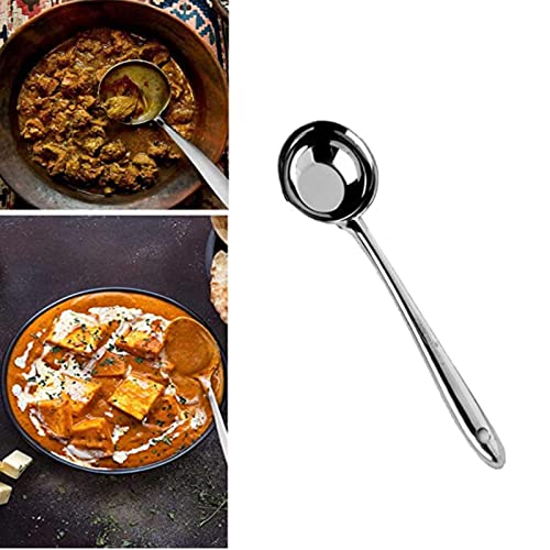 Image of Stainless Steel 5 Size Ladle Serving Spoon Set | Heavy Duty Cooking & Serving Spoon for Kitchen Use (Pack of 5)