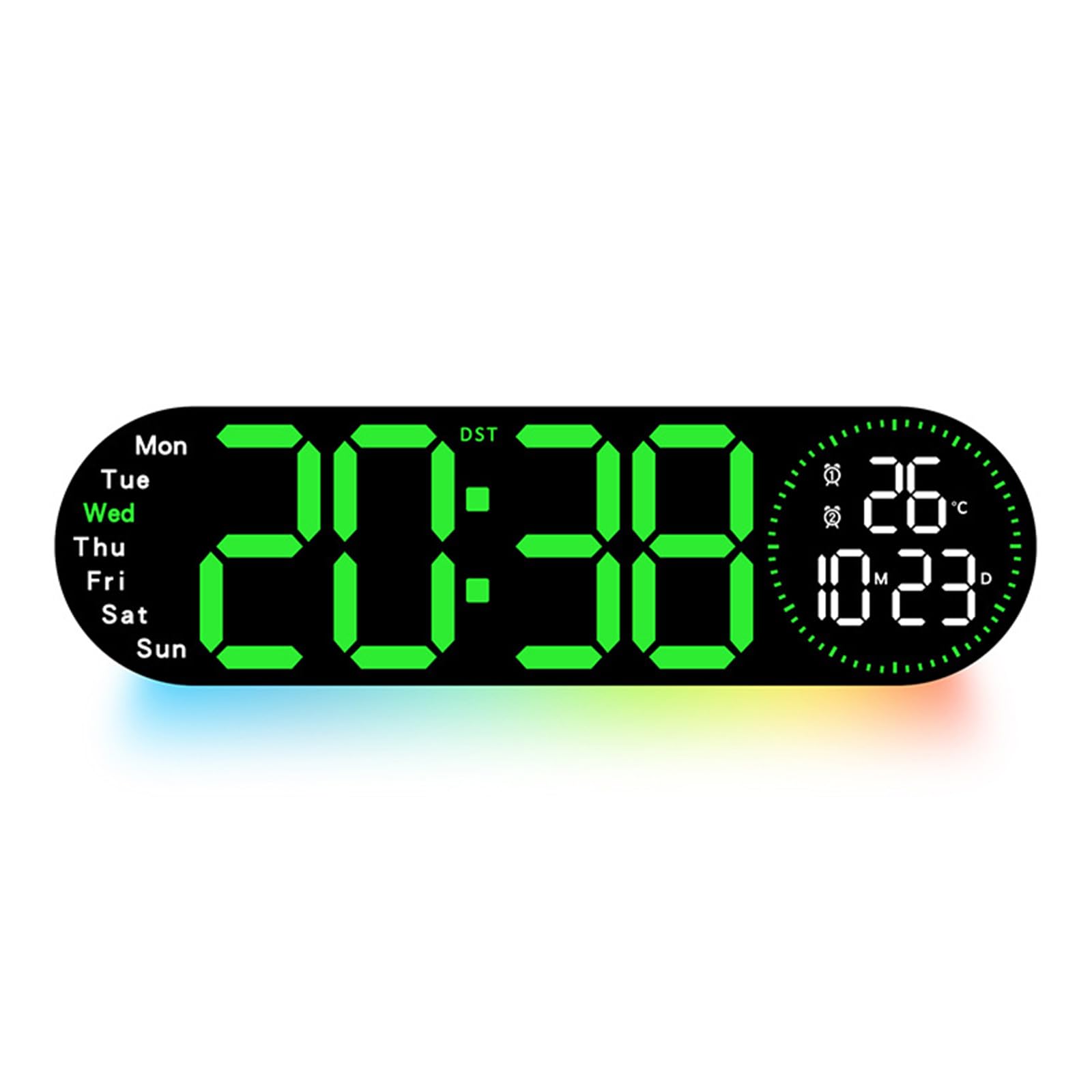 Buxuaaaa LED Digital Alarm Clock with Adjustable Brightness and Volumes Suitable for Students and Seniors 12/24 Hour Clock Alarm Function