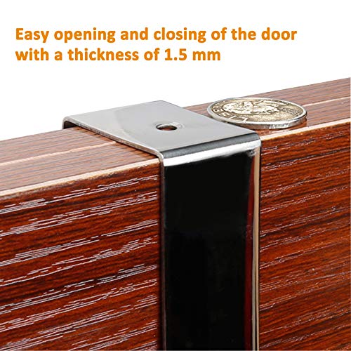 SKOLOO Over the Door Hook 5 Tri Hooks, Stainless Steel Heavy Duty Over Door Hook for Hanging Coats Clothes Towels, Over Door Hanger for Bathroom Bedroom, Chrome by SKOLOO - Image 6