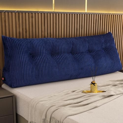 Almohada cuña algodón 180cm azul ergonómica