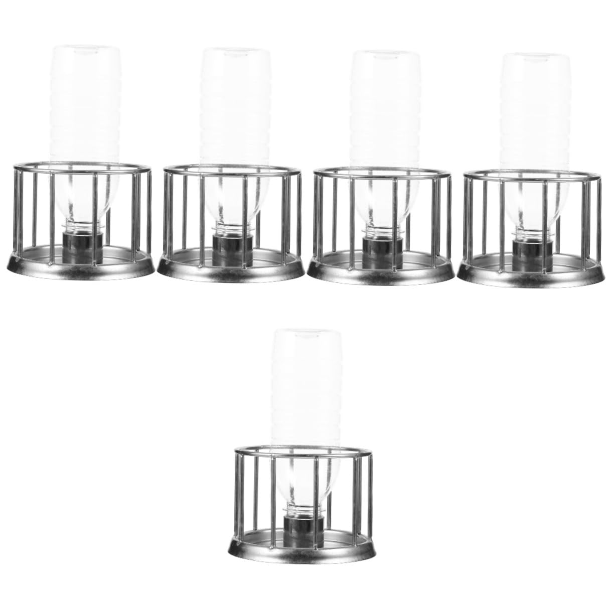 Kisangel 5piezas Bebedero Mini Inoxidable para Reptiles y Tortugas Dispensador Multifuncional De Agua y Comida Plato Antideslizante para Terrarios y