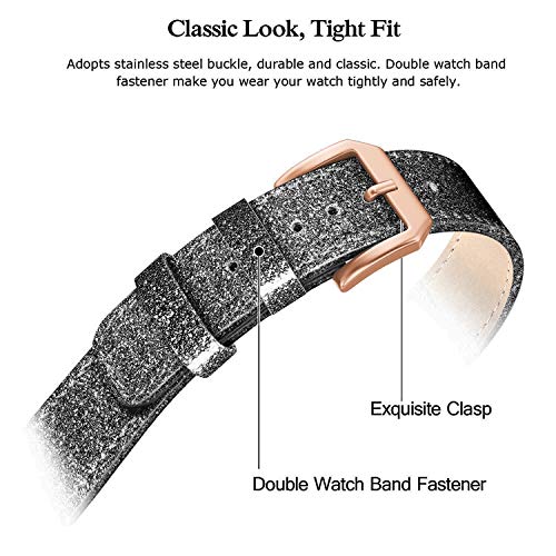 SWEES Compatible for Samsung Galaxy Watch 5 (40mm, 44mm, 45mm) & Galaxy Watch 4 (40mm, 44mm) - Slim Thin Genuine Leather Replacement Bands for Women & Men - Thumbnail 4