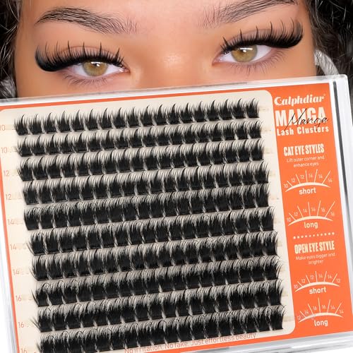 Calphdiar Manga Lash Clusters Wispy Eyelash Clusters Spiky Fluffy Volume Cluster...