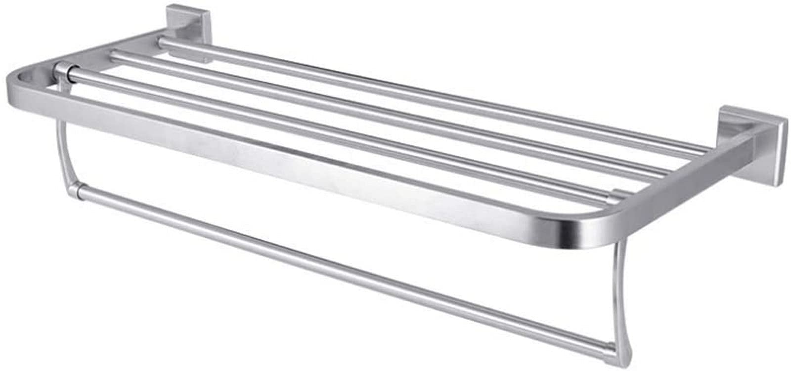 GONMDOPY Towel Rail,Bathroom Shelf Bath Towel Rack Stainless Steel Towel Shelf Punch Folding Hotel Rack Wall Mountedniture Shelves Shower Shelf
