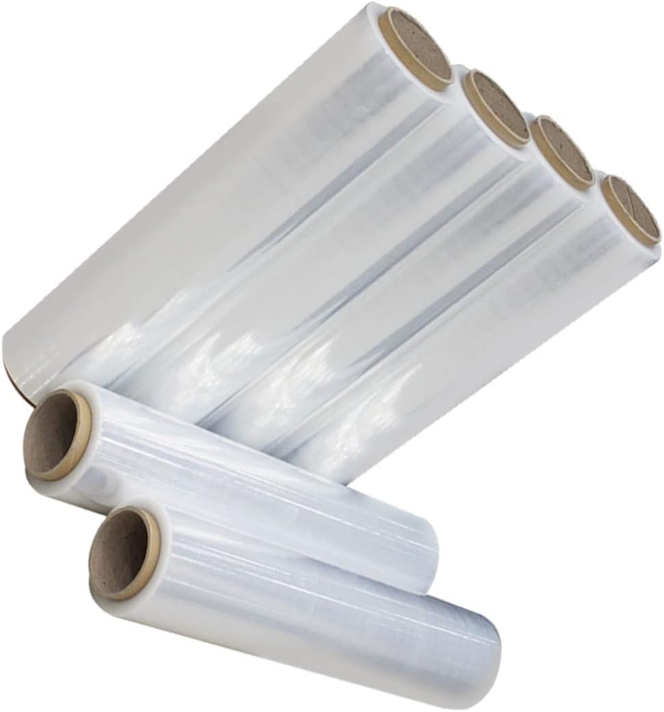 NUOBESTY 1roll Transparent Stretch Film Wrap Self-Adhesive Packing Film for Moving Storage Wide Clear Pallet Wrap for Home Warehouse Use for Irregular Items