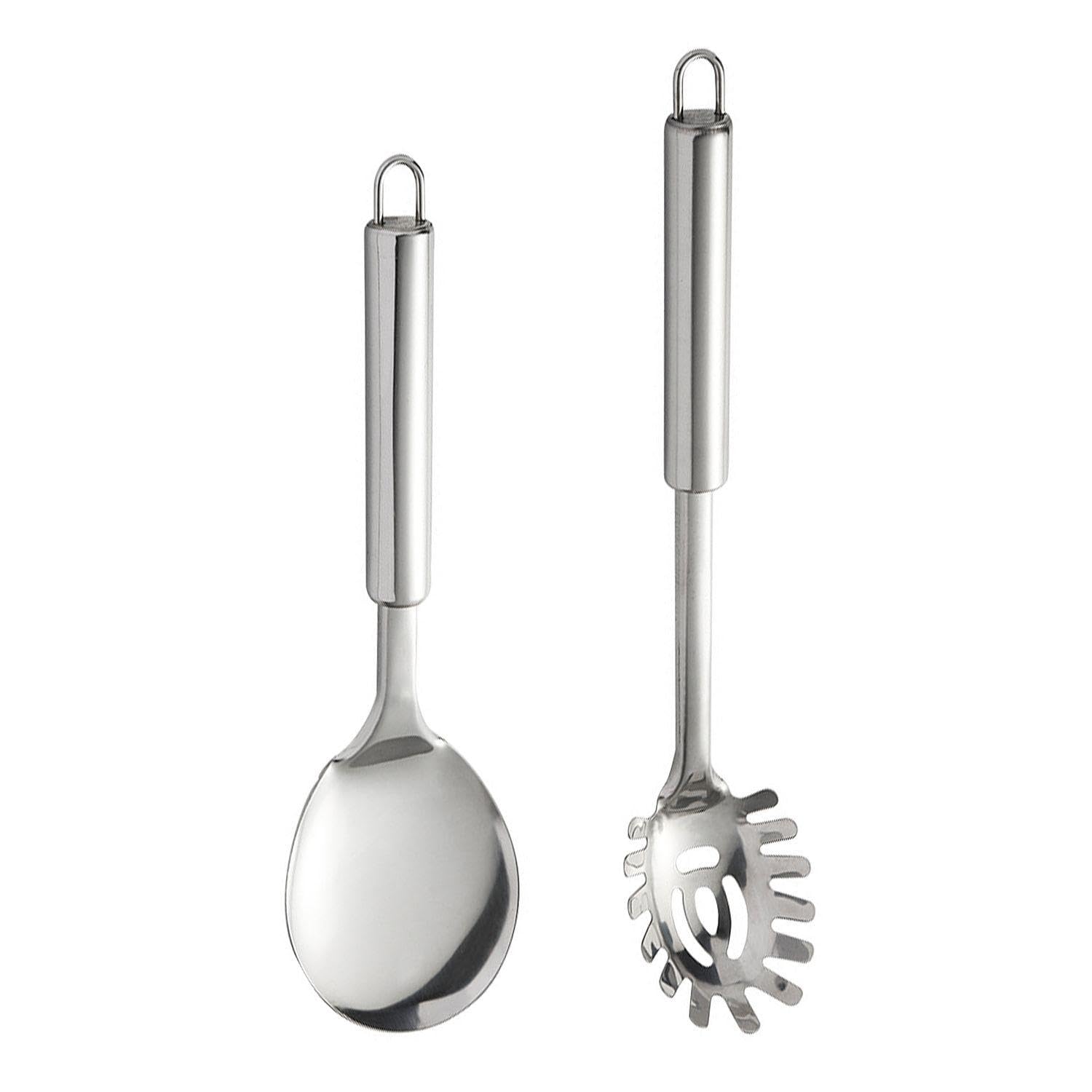 1 Cucchiaio Per Pasta E 1 Cucchiaio Per Riso, Stoviglie In Acciaio Inossidabile, Utensili Da Cucina, Forniture Da Cucina, Stoviglie Per La Casa