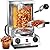 WantJoin Shawarma Grill Machine, Gas Vertical Rotisserie with 2 Burners for Home, Countertop Rotating Doner Kebab Oven Broiler Gyro Maker with Shovel, 11.6 * 11.8 * 19 inches, 110V