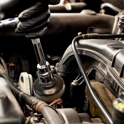 CCLIFE 93 mm Ölfilterschlüssel 3/8’’ Ölfilterkappen ÖlFilter Werkzeug Auto 15-kant