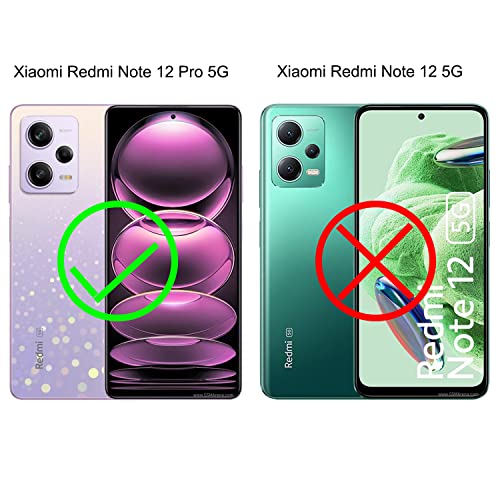 Happygor Capa Carteira para Xiaomi Redmi Note 12 Pro 5G, capa de telefone em couro PU com compartime