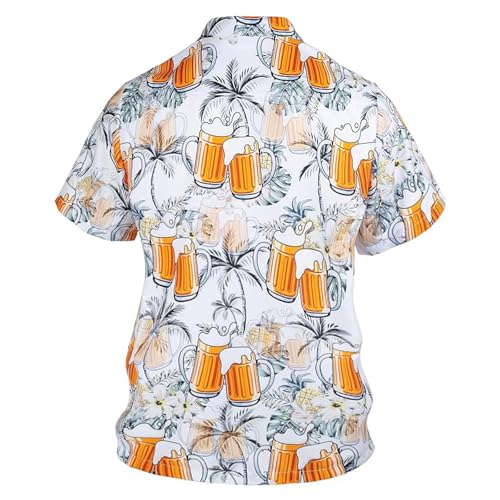 Chemise Hawaïenne Homme Noir à Imprimé Animal Bande Dessinée