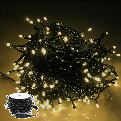 NAIZY Led Lichterkette, 50m 500 LED Lichter Mit IP44 Wasserdicht und 8...