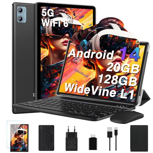 DEERTiME Tablet 10" Android 14, 20GB+128GB, Octa Core, Nero