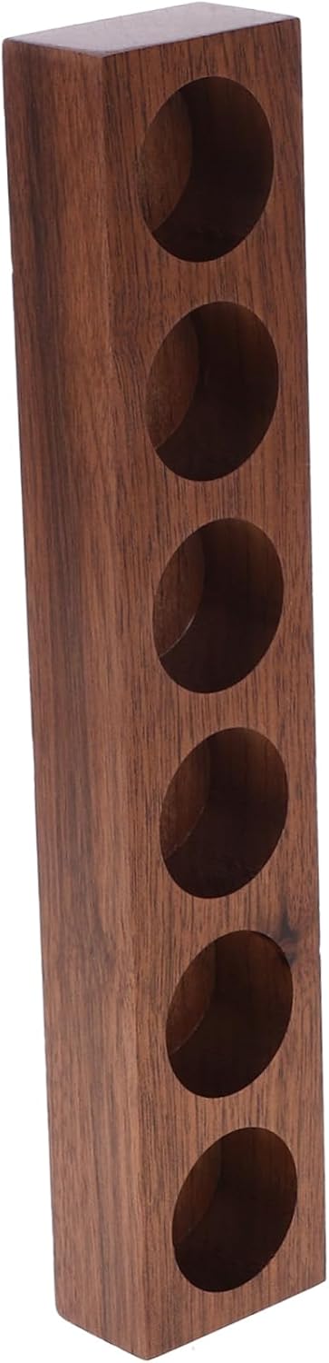 Garneck 4pcs Wooden Coffee Bean Test Tube Rack Display Stand Storage Rack Test Tube Holder