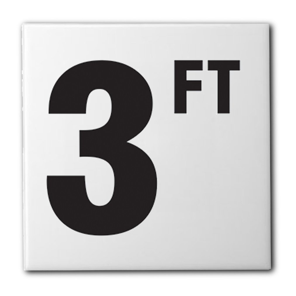 Ceramic Swimming Pool Waterline Depth Marker 