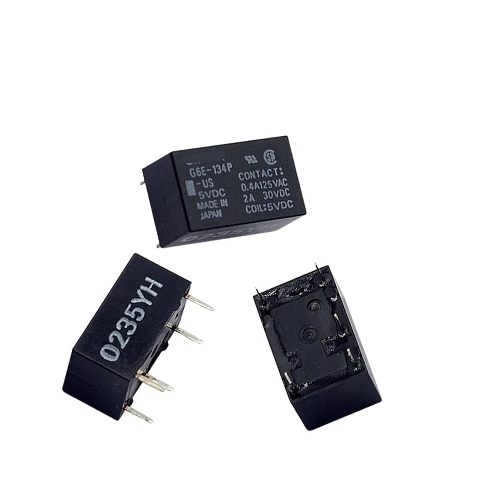 Relais G6EK-134P-US DC5V Omron bistable à 1 bobine pour circuit imprimé - 2