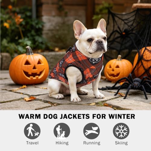 Image of SCENEREAL Halloween Winter Dog Vest Coat with Harness Built in