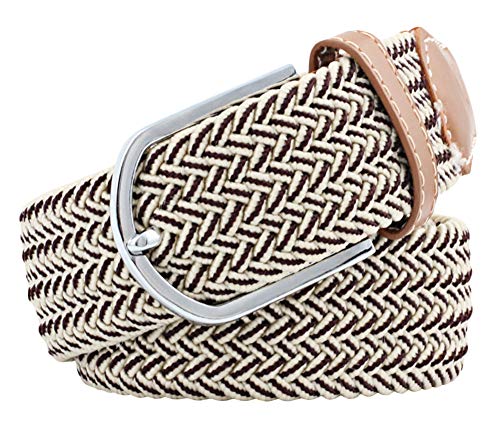 Women's Casual Canvas Braided Belt Men Elastic Woven Pants Belts