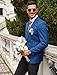 COOFANDY Mens Fashion Blazer Sports Coat Slim Fit Suit Jacket Dress Jackets One Button Blazers Coat (Blue XS)